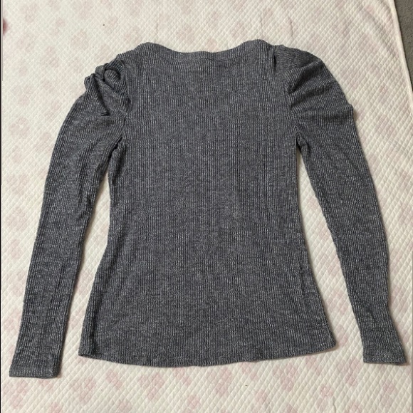 FOR THE REPUBLIC Long Sleeve Top Gray  Size S - Picture 6 of 7